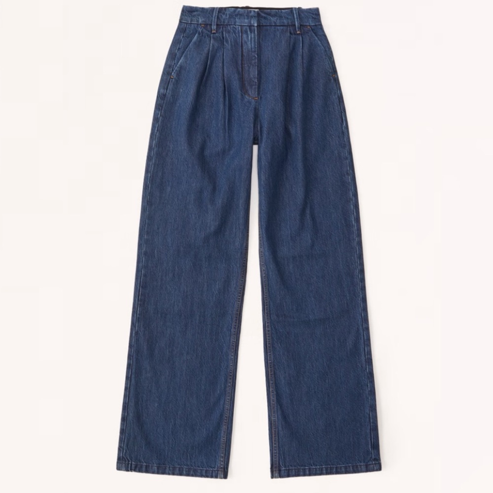 Abercrombie & Fitch 29/8R Sloane Tailored Jean High Rise Wide Leg Trousers A&F